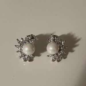 Silver and Pearl Earrings